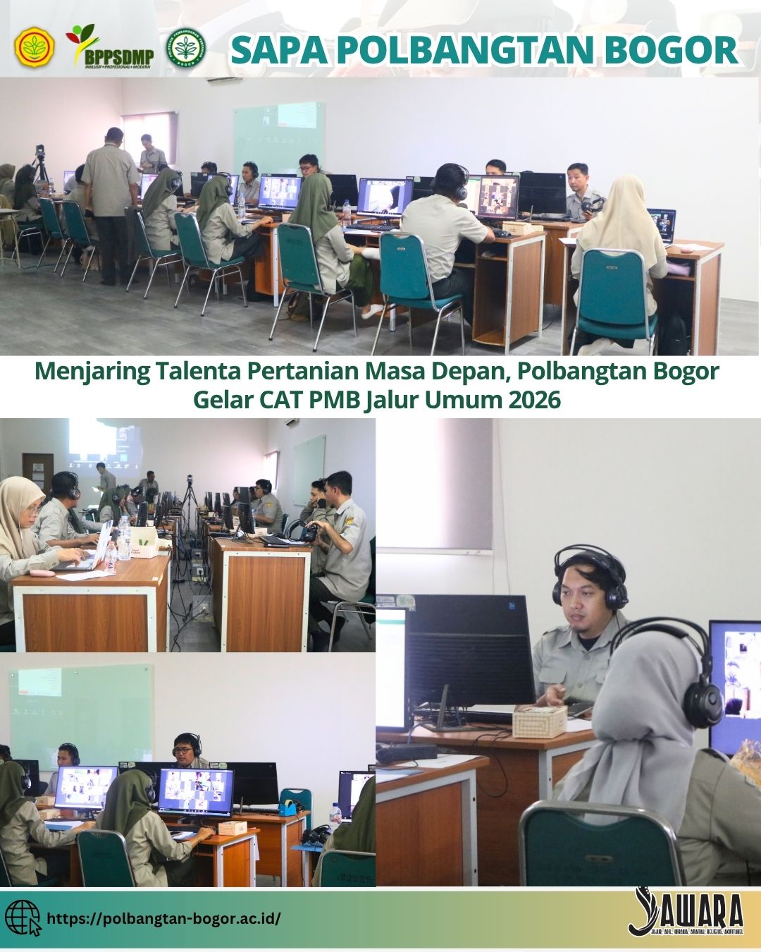 Menjaring Talenta Pertanian Masa Depan, Polbangtan Bogor Gelar CAT PMB Jalur Umum 2026