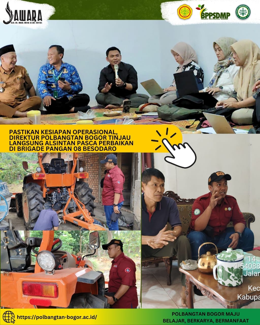 Direktur kunjungan langsung ke lokasi Brigade Pangan