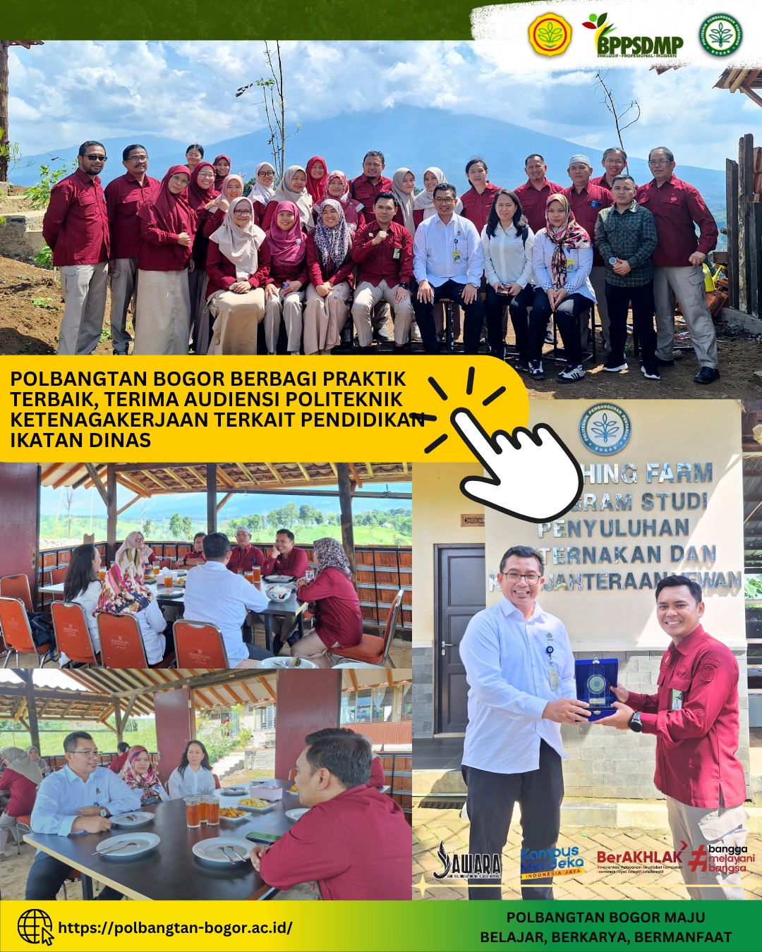 Kunker Polteknaker ke Polbangtan Bogor