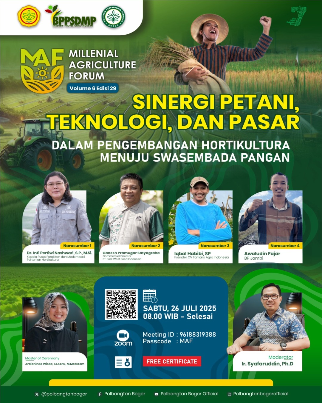 YUK IKUT MAF 2025! Peran Aktif Brigade Pangan dan Sinergi Petani, Teknologi, dan Pasar untuk Sukseskan Brigade Pangan