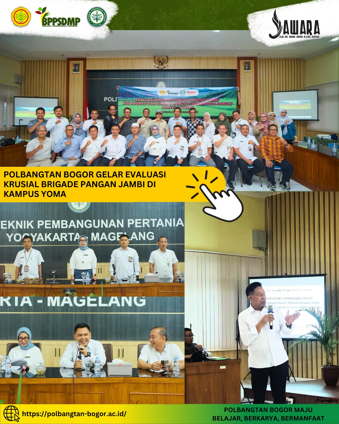 Polbangtan Bogor Gelar Evaluasi Krusial Brigade Pangan Jambi Di Kampus Yoma