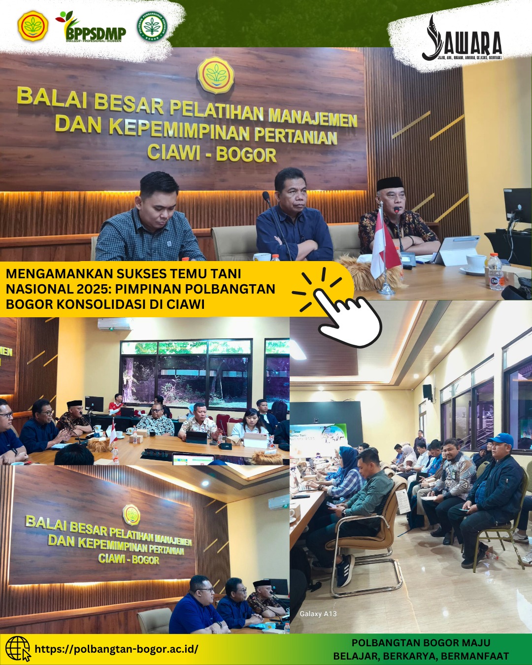 Mengamankan Sukses Temu Tani Nasional 2025: Pimpinan Polbangtan Bogor Konsolidasi Di Ciawi