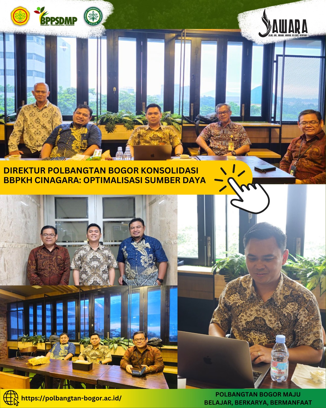 Direktur Polbangtan Bogor Konsolidasi Bbpkh Cinagara: Optimalisasi Sumber Daya