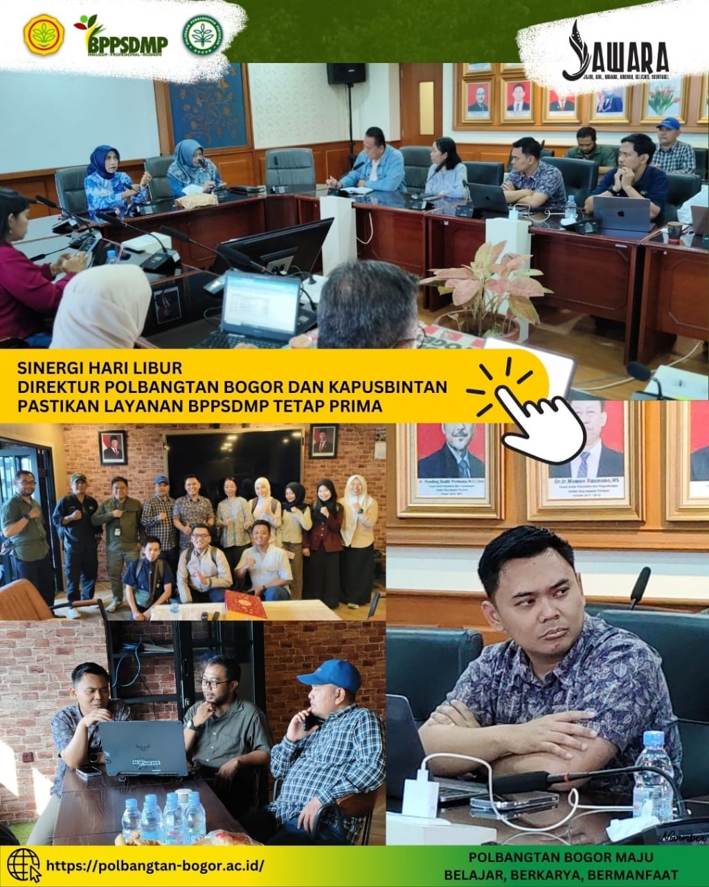 Sinergi Hari libur Direktur Polbangtan Bogor dan Kapusbintan Pastikan Layanan BPPSDMP Tetap Prima