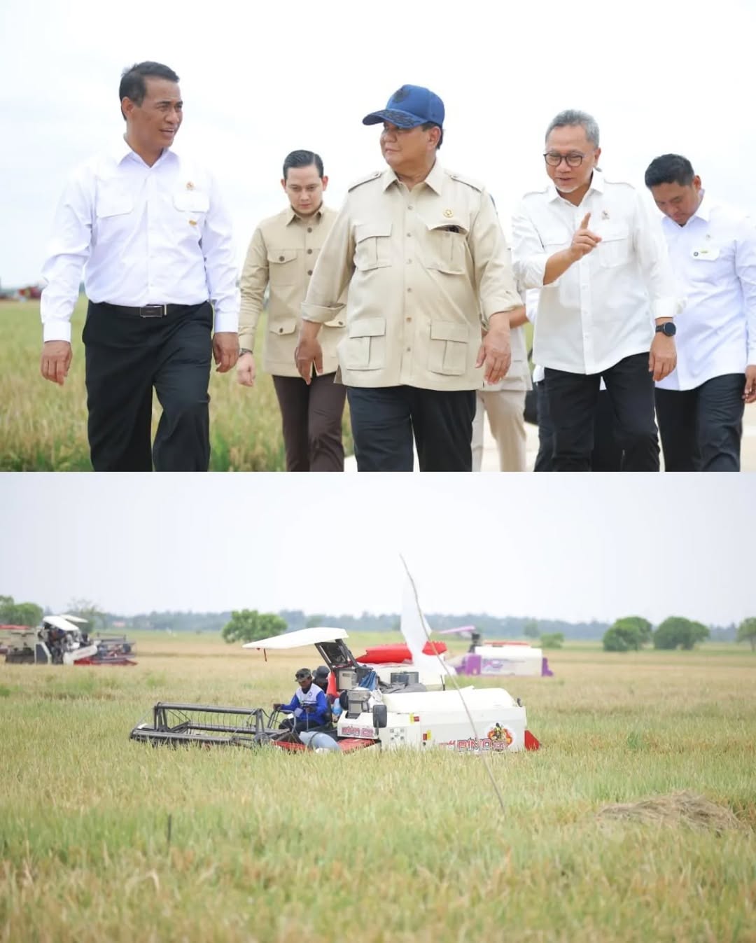 Presiden Prabowo Panen Raya Padi di Karawang, Tegaskan Arah Pertanian Modern Indonesia
