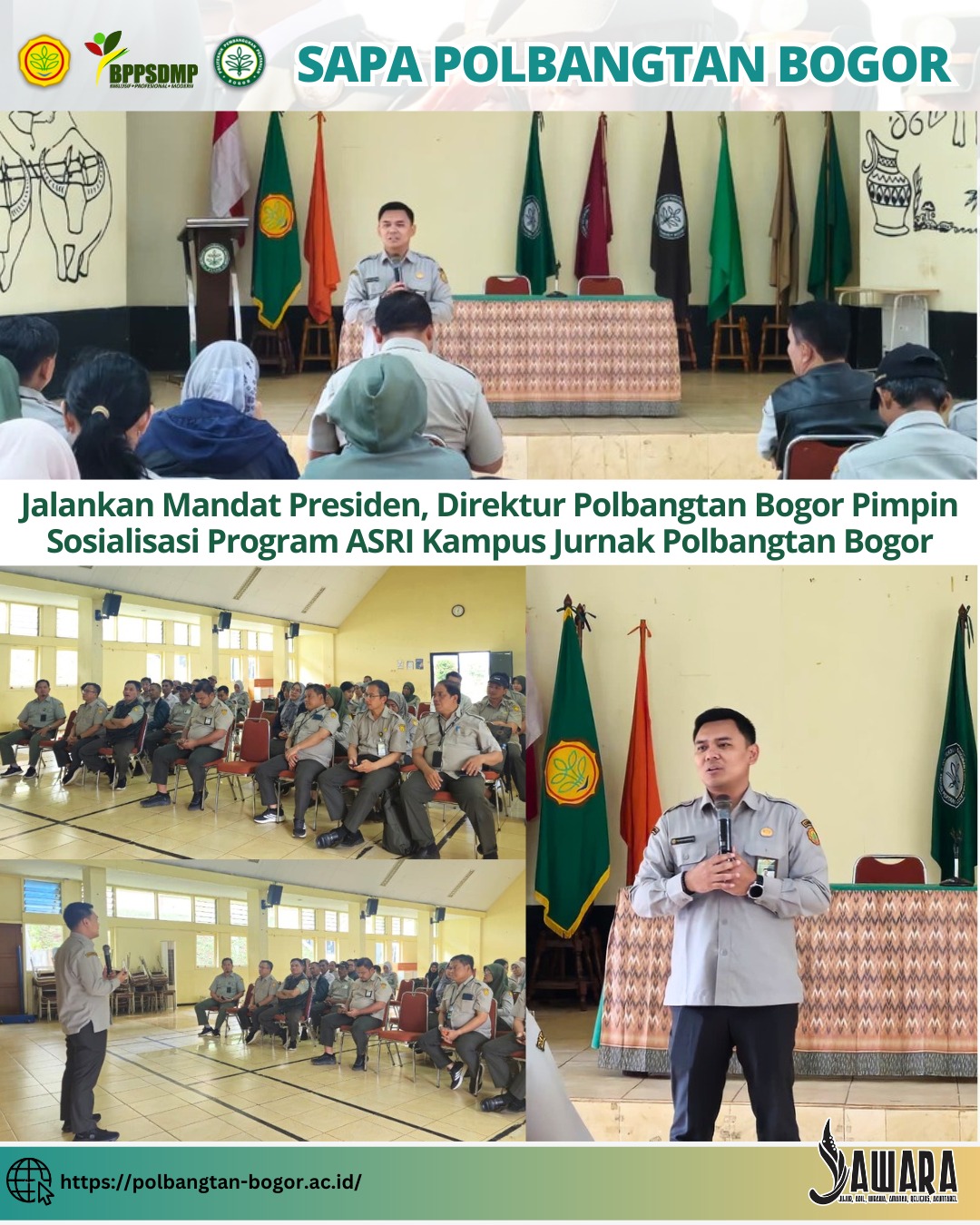 Jalankan Mandat Presiden, Direktur Polbangtan Bogor Pimpin Sosialisasi Program ASRI Kampus Jurnak Polbangtan Bogor