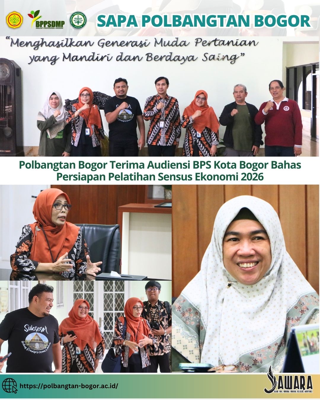 Polbangtan Bogor Terima Audiensi BPS Kota Bogor Bahas Persiapan Pelatihan Sensus Ekonomi 2026