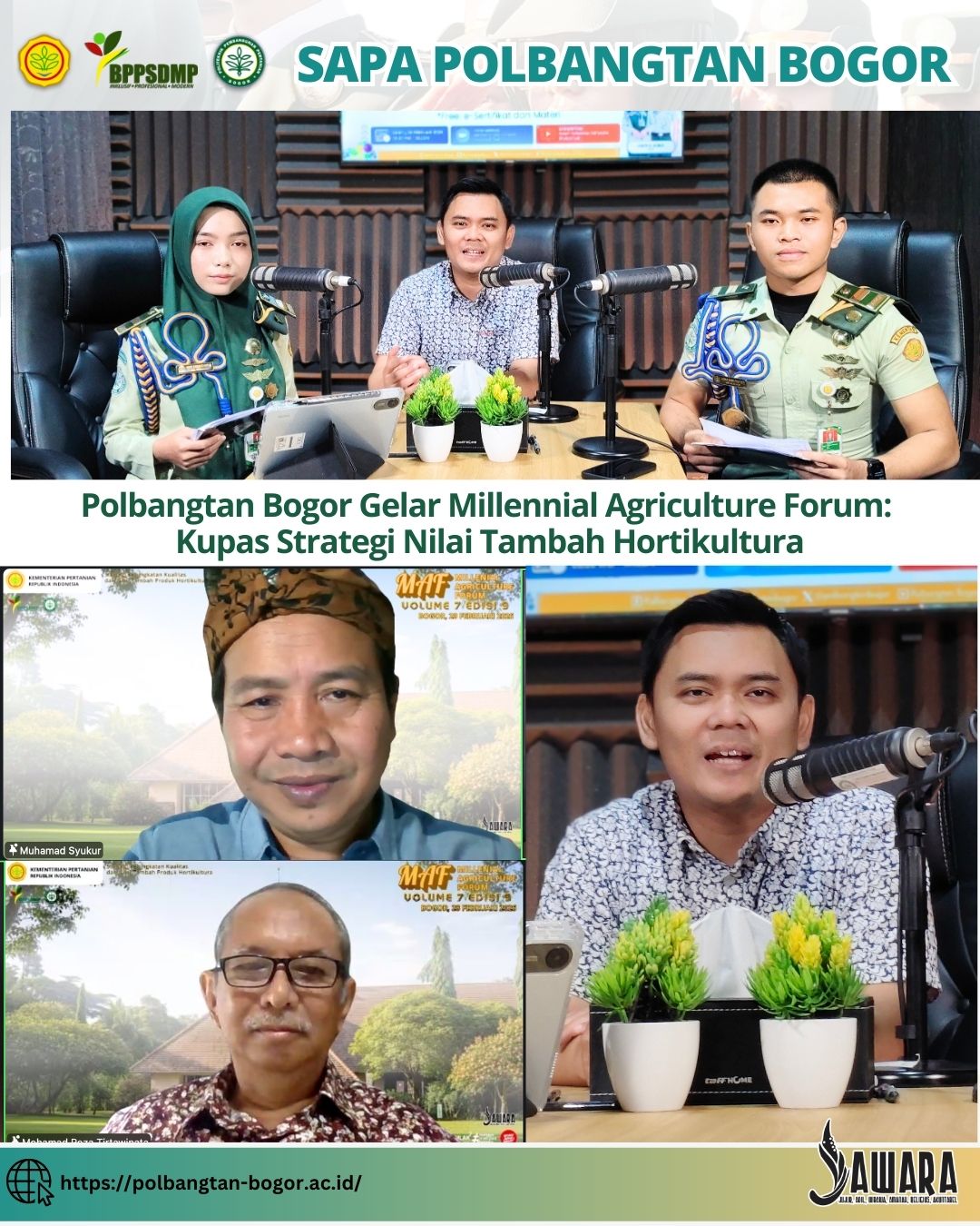 Polbangtan Bogor Gelar Millennial Agriculture Forum:  Kupas Strategi Nilai Tambah Hortikultura