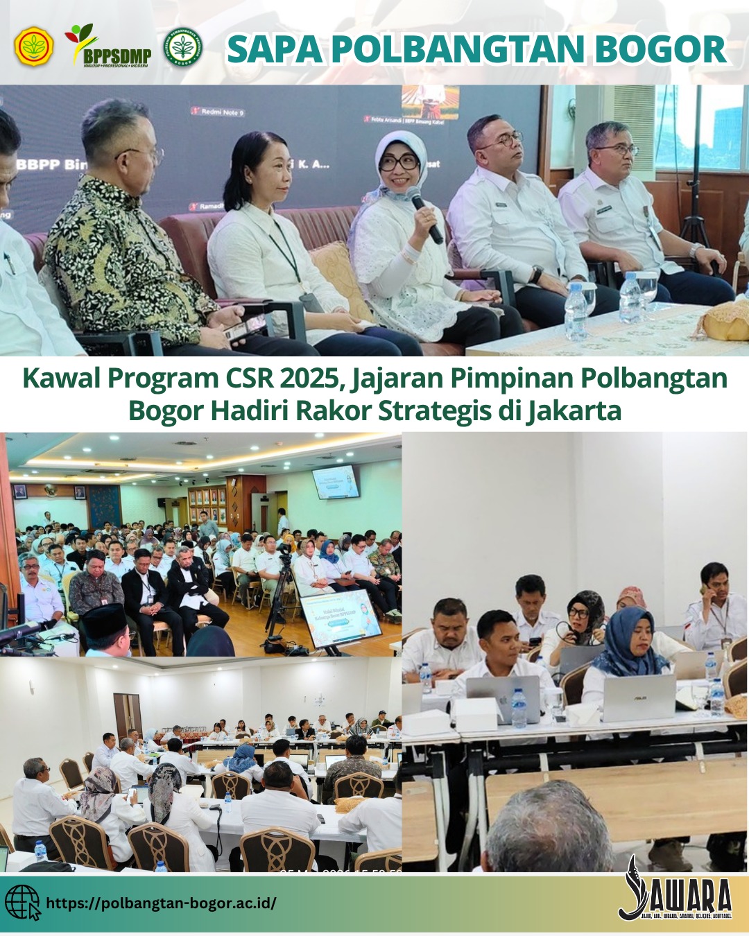 Kawal Program CSR 2025, Jajaran Pimpinan Polbangtan Bogor Hadiri Rakor Strategis di Jakarta