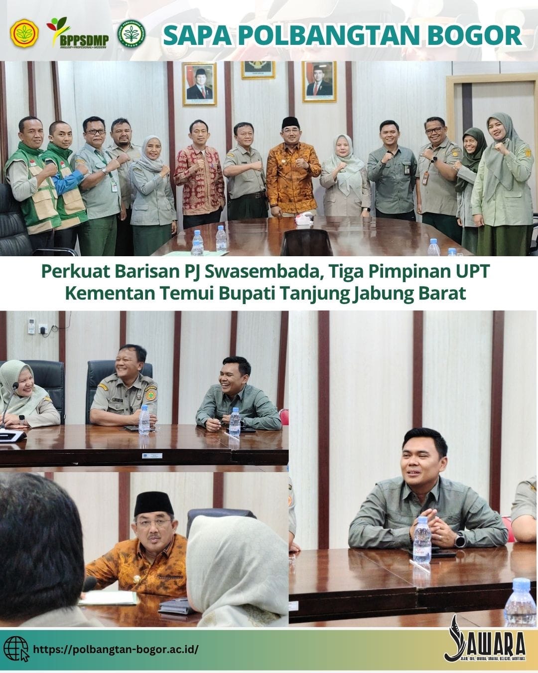 Perkuat Barisan PJ Swasembada, Tiga Pimpinan UPT Kementan Temui Bupati Tanjung Jabung Barat