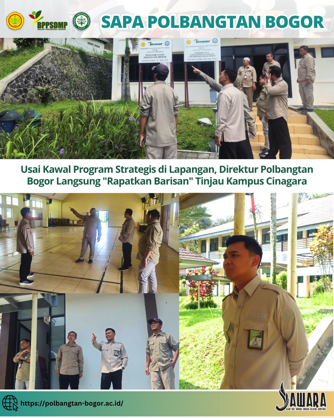 Usai Kawal Program Strategis di Lapangan, Direktur Polbangtan Bogor Langsung "Rapatkan Barisan" Tinjau Kampus Cinagara
