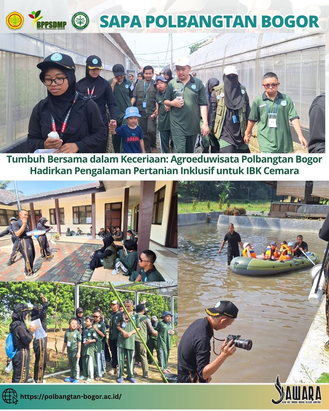 Tumbuh Bersama dalam Keceriaan: Agroeduwisata Polbangtan Bogor Hadirkan Pengalaman Pertanian Inklusif untuk IBK Cemara
