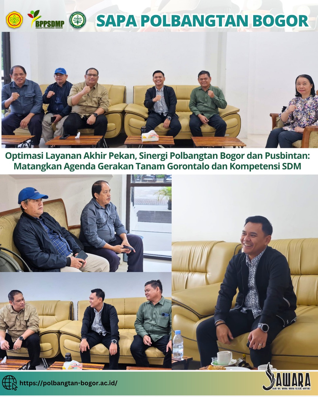 Optimasi Layanan Akhir Pekan, Sinergi Polbangtan Bogor dan Pusbintan: Matangkan Agenda Gerakan Tanam Gorontalo dan Kompetensi SDM