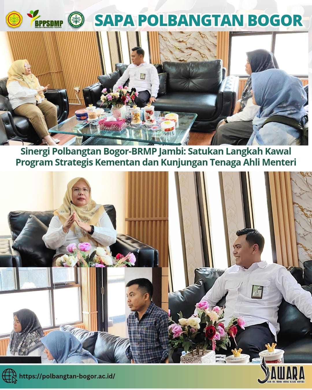 Sinergi Polbangtan Bogor-BRMP Jambi: Satukan Langkah Kawal Program Strategis Kementan dan Kunjungan Tenaga Ahli Menteri