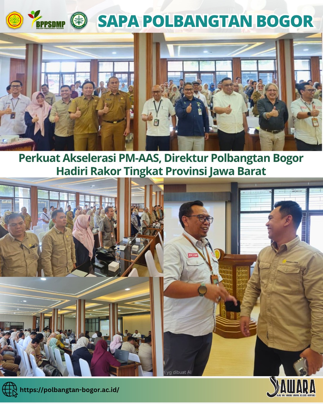 Perkuat Akselerasi PM-AAS, Direktur Polbangtan Bogor Hadiri Rakor Tingkat Provinsi Jawa Barat